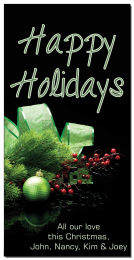 Christmas Green Ribbon and Mistletoe Cards  4